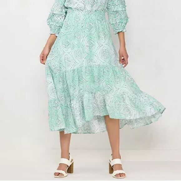 LC Lauren Conrad Mint Stamp High-low Tier Skirt, Size XXL, NWT - Picture 1 of 6